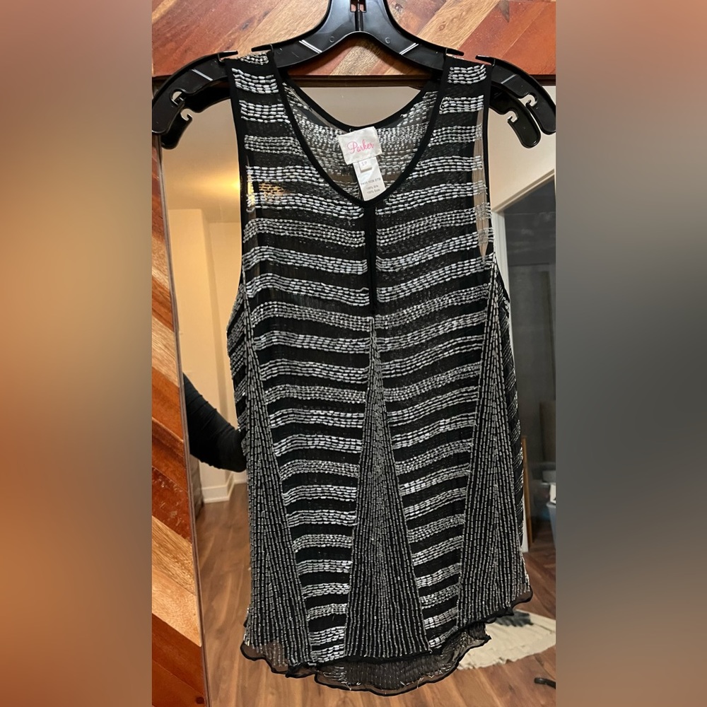 Parker 100% Silk/Sequin Top